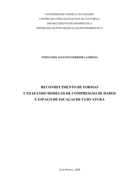 RECONHECIMENTO DE FORMAS UTILIZANDO MODELOS