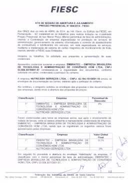 ata de sessão de abertura e julgamento pregao presencial n
