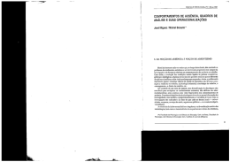 COMPORTAMENTOS DE AUS&Ecirc;NCIA, OyADROS DE AN&Aacute;LISE E