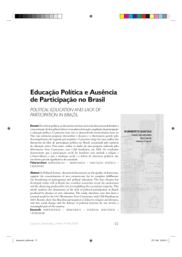 Educação Política e Ausência de Participação no Brasil