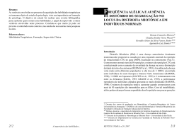 FREQ&Uuml;&Ecirc;NCIA AL&Eacute;LICA E AUS&Ecirc;NCIA DE DIST&Uacute;RBIO DE