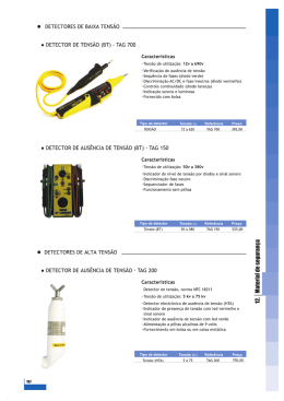 . DETEcToR DE TENsÃo (BT)