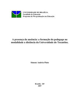 A presen&ccedil;a da aus&ecirc;ncia: a forma&ccedil;&atilde;o do pedagogo na modalidade a