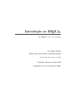 Introdu&ccedil;&tilde;ao ao LATEX2&epsilon;