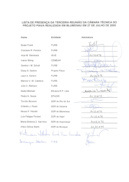 Lista presenca 3 CT-Piava (27/07/2005) Blumenau