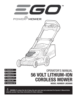 56 volt lithium-ion cordless mower model number