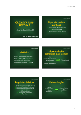 Polimeriza&ccedil;&atilde;o