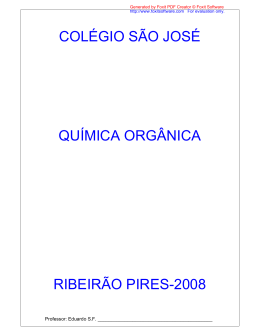 COLÉGIO SÃO JOSÉ QUÍMICA ORGÂNICA RIBEIRÃO PIRES-2008