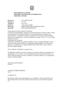 PROCESSO N&ordm; - Conselhos de Contribuintes