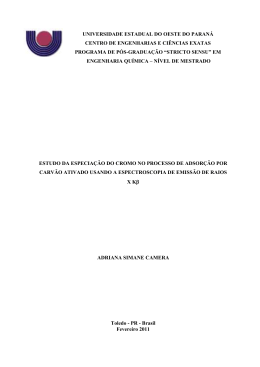 Estudo da especia&ccedil;&atilde;o do cromo no processo de adsor&ccedil;&atilde;o por