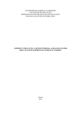 A quem interessa os megaeventos esportivos no Rio de Janeiro?