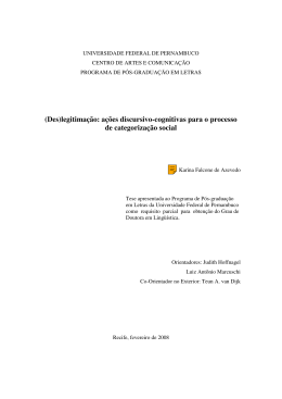 (Des)legitima&ccedil;&atilde;o: a&ccedil;&otilde;es discursivo-cognitivas para o processo de