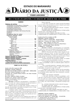 diário da justiça - Portal do Poder Judiciário do Estado do Maranhão