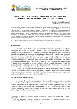 Produ&ccedil;&otilde;es da P&oacute;s-Gradua&ccedil;&atilde;o no Brasil de 2007 a 2008 sobre