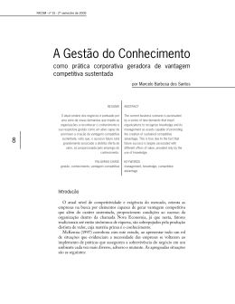 A Gest&atilde;o do Conhecimento