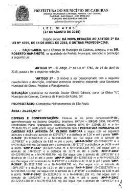 PREFEITURA DO MUNICÍPIO DE CAIEIRAS