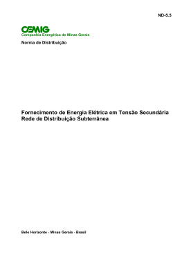Fornecimento de Energia El&eacute;trica em Tens&atilde;o Secund&aacute;ria