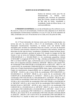DECRETO DE 29 DE SETEMBRO DE 2011 Declara de interesse