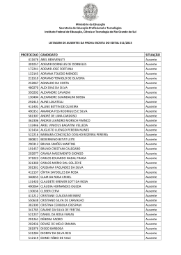 Lista de ausentes da prova escrita