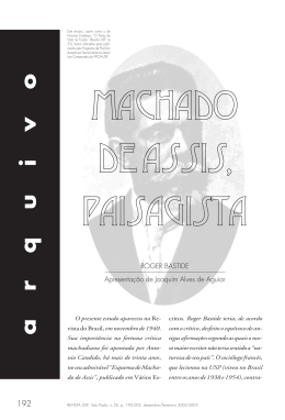 Machado de Assis, paisagista Roger Bastide
