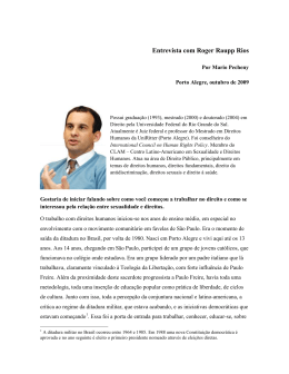 Entrevista com Roger Raupp Rios