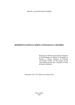 representações da morte: fotografia e memória