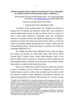 An&aacute;lise etnogr&aacute;fica sobre as l&oacute;gicas das absolvi&ccedil;&otilde;es e das