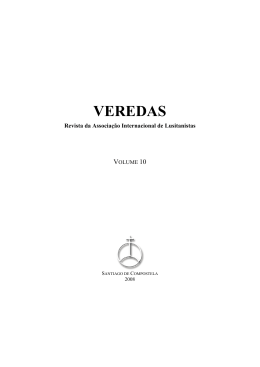 VEREDAS - Associa&ccedil;&atilde;o Internacional de Lusitanistas