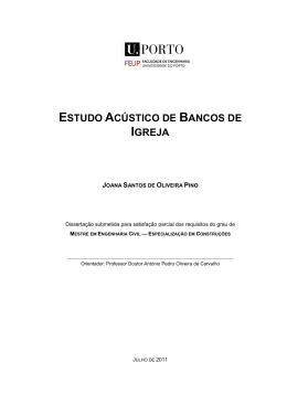estudo ac&uacute;stico de bancos de igreja