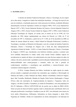 Plano do Curso - Câmpus Palmeira dos Índios
