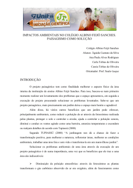 impactos ambientais no col&eacute;gio albino feij&oacute; sanches