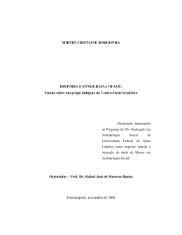 Estudo sobre um grupo ind&iacute;gena do Centro