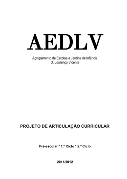 projeto de articula&ccedil;&atilde;o curricular