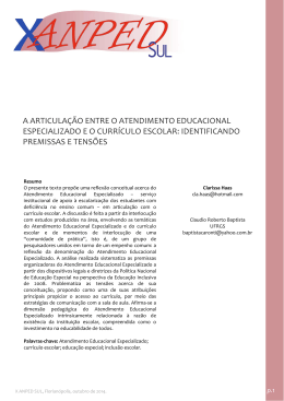 a articula&ccedil;&atilde;o entre o atendimento educacional
