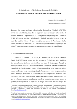 Articula&ccedil;&atilde;o entre a Psicologia e as demandas do Judici&aacute;rio