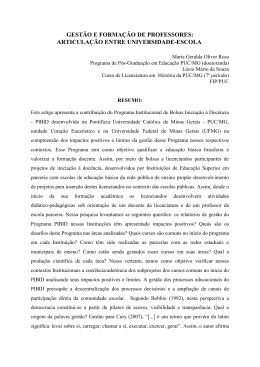 articula&ccedil;&atilde;o entre universidade-escola - CEFET