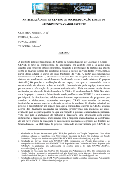 ARTICULA&Ccedil;&Atilde;O ENTRE CENTRO DE