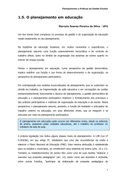 1.5. O planejamento em educa&ccedil;&atilde;o
