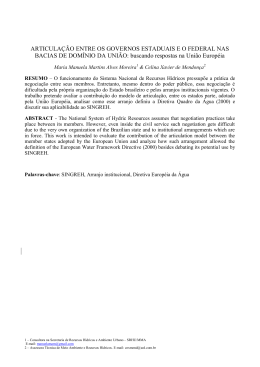 ARTICULA&Ccedil;&Atilde;O ENTRE OS GOVERNOS ESTADUAIS E O