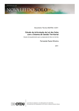 Estudo da Articula&ccedil;&atilde;o da Lei dos Solos com o Sistema de