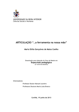 ARTICULA&Ccedil;&Atilde;O a ferramenta na nossa m&atilde;o