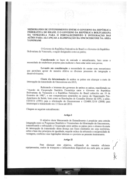 Oncocercose na área Yanomami