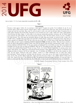 Leia os textos 1, 2, 3 e 4 para responder &agrave;s quest&otilde;es de 01