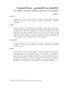 Fernando Pessoa ‒ german&oacute;filo ou aliad&oacute;filo?