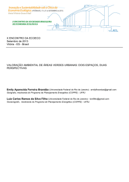 valora&ccedil;&atilde;o ambiental de &aacute;reas verdes urbanas