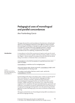 Pedagogical uses of monolingual and parallel concordances