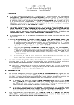 R E G U L A M E N T O &ldquo;Promo&ccedil;&atilde;o Comprou