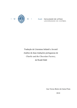 Tradu&ccedil;&atilde;o de Literatura Infantil e Juvenil