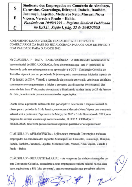 Termo Aditivo - Aumento de Sal&aacute;rio - 2015