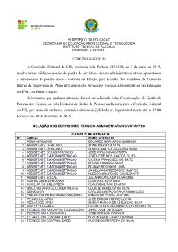 Comunicado Nº 04 - Instituto Federal de Alagoas